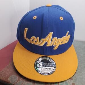 Los Angeles Script KBethos Hat Cap LA Rams Colors Blue Gold Snapback New